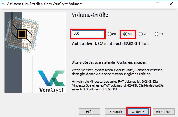 VeraCrypt Container erstellen 05