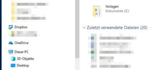 Windows Explorer Dropbox Screenshot