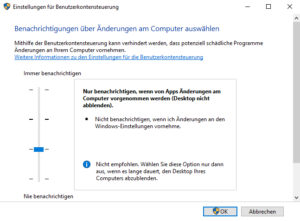 Windows Benachrichtigung Stufe 2 Screenshot