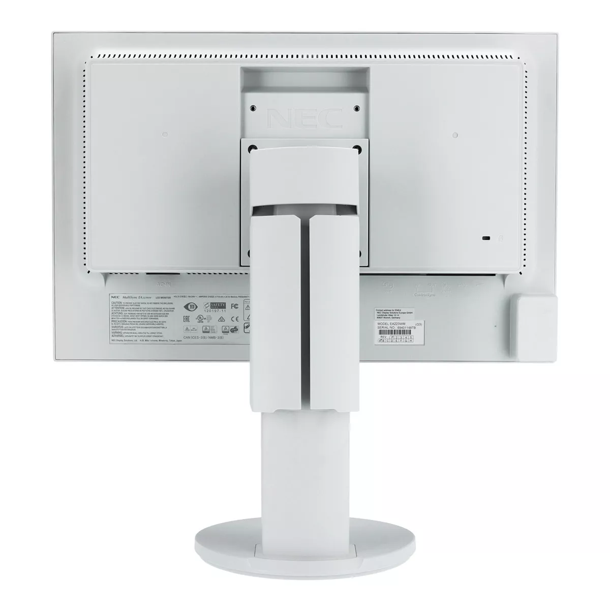 NEC MultiSync EA223W LED 22 Zoll weiß B